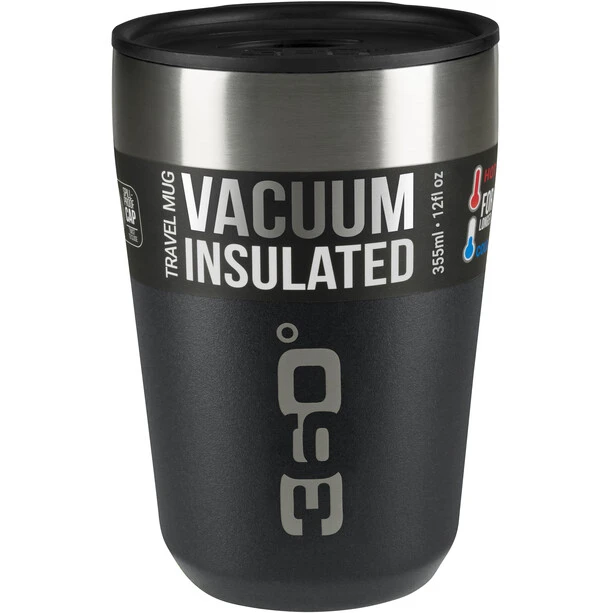 360° Degrees Vacuum Travel Mug Regular 355ml, Noir 6 360° Degrees Vacuum Travel Mug Regular 355ml, Noir – Image 4