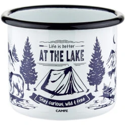 CAMPZ At The Lake Tasse En émail, Blanc/bleu 11 CAMPZ At The Lake Tasse En émail, Blanc/bleu -Primus Shop campz at the lake enamel mug white navy blue 5