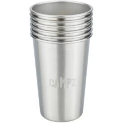 CAMPZ Stacking Cup Set Stainless Steel 6-Pieces, Argent -Primus Shop campz stacking cup set stainless steel 6 pieces silver 3