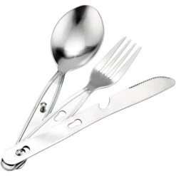 CAMPZ Set Dîner En Inox 2 Personnes, Argent -Primus Shop campz stainless steel dinner set 2 persons silver 3 1