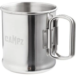 CAMPZ Stainless Steel Mug 300ml With Folding Handle