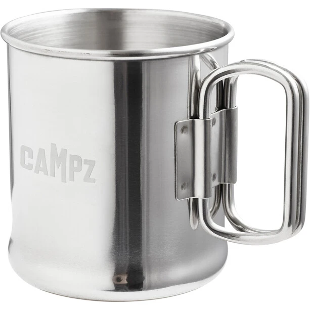 CAMPZ Stainless Steel Mug 300ml With Folding Handle 3 CAMPZ Stainless Steel Mug 300ml With Folding Handle