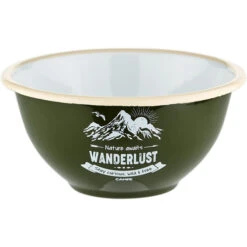 CAMPZ Wanderlust Bol En émail, Vert/blanc