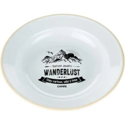 CAMPZ Wanderlust Plaque émaillée Profonde, Vert/blanc 8 CAMPZ Wanderlust Plaque émaillée Profonde, Vert/blanc -Primus Shop campz wanderlust enamel deep plate forrest green white cream 3