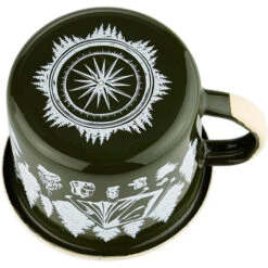 CAMPZ Wanderlust Tasse En émail, Vert/blanc 10 CAMPZ Wanderlust Tasse En émail, Vert/blanc -Primus Shop campz wanderlust enamel mug forrest green white cream 4