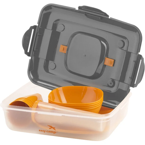 Easy Camp Cerf Service Pour Pique-nique, Gris/orange 4 Easy Camp Cerf Service Pour Pique-nique, Gris/orange – Image 2