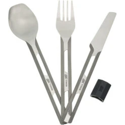 Esbit TC4-TI Couverts En Titane Avec Manchon En Silicone 3-pièces