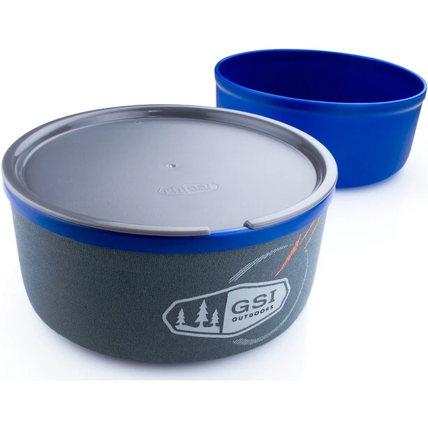 GSI Ultralight Nesting Bol + Tasse, Gris/bleu 3 GSI Ultralight Nesting Bol + Tasse, Gris/bleu