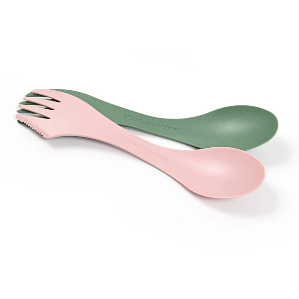 Light My Fire Spork Lefty BIO 2 Packs, Vert/rose 3 Light My Fire Spork Lefty BIO 2 Packs, Vert/rose