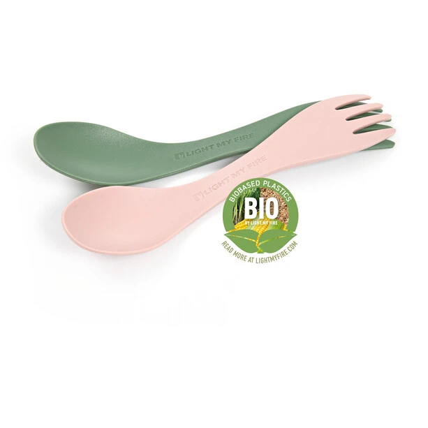 Light My Fire Spork Little BIO 2 Packs, Vert/rose 4 Light My Fire Spork Little BIO 2 Packs, Vert/rose – Image 2