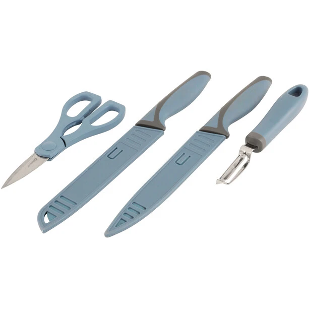 Outwell Chena Set De Couteaux Avec économe & Ciseaux, Bleu 3 Outwell Chena Set De Couteaux Avec économe & Ciseaux, Bleu