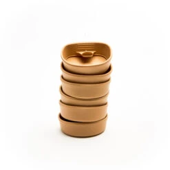 Wildo Fold-A-Cup Set D’autocollants Couleur Unie 6 Pièces, Beige